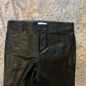 LOFT Black Leather Pants
